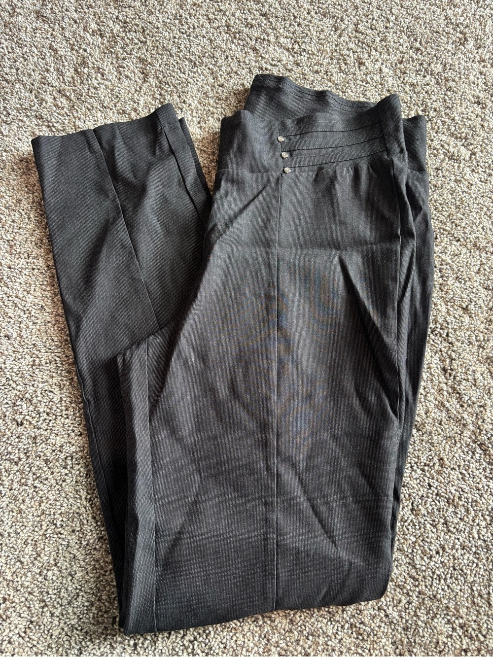 Rafaella Black Cropped Straight-Leg Ankle Pants